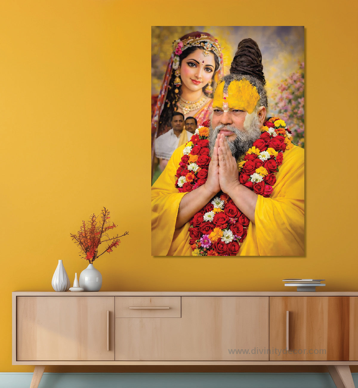 Premanand Maharaj Ji Devotional Canvas Artwork 4