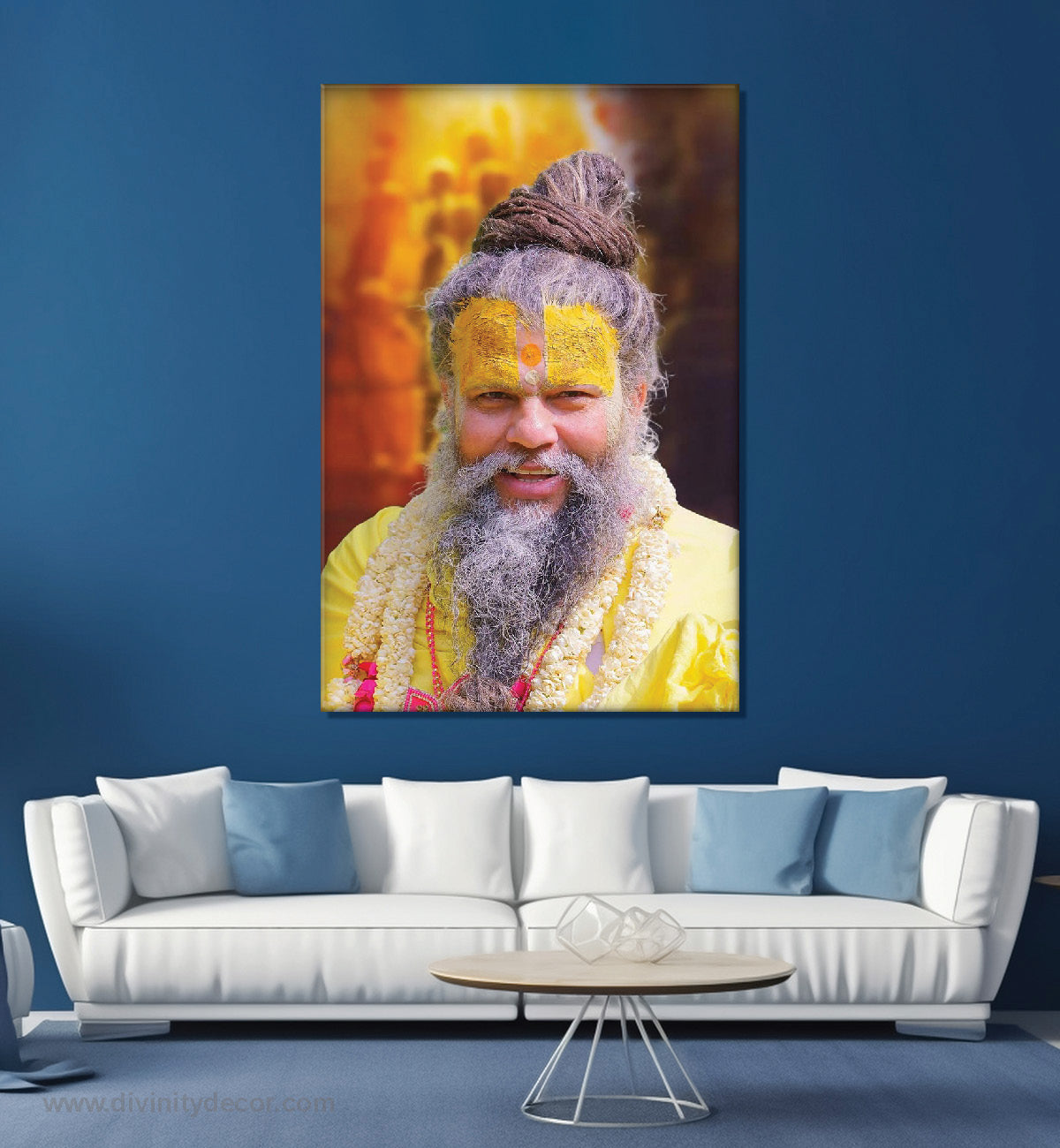 Premanand Ji Sacred Canvas Painting for Home Temple 12