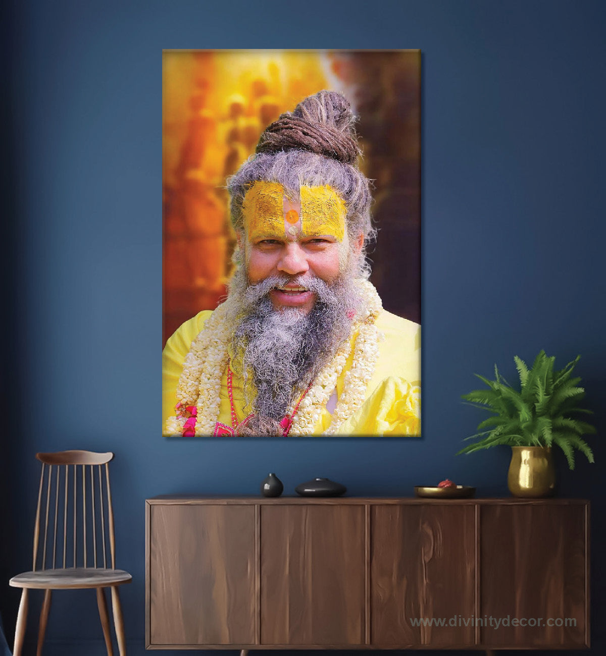 Premanand Ji Sacred Canvas Painting for Home Temple 12