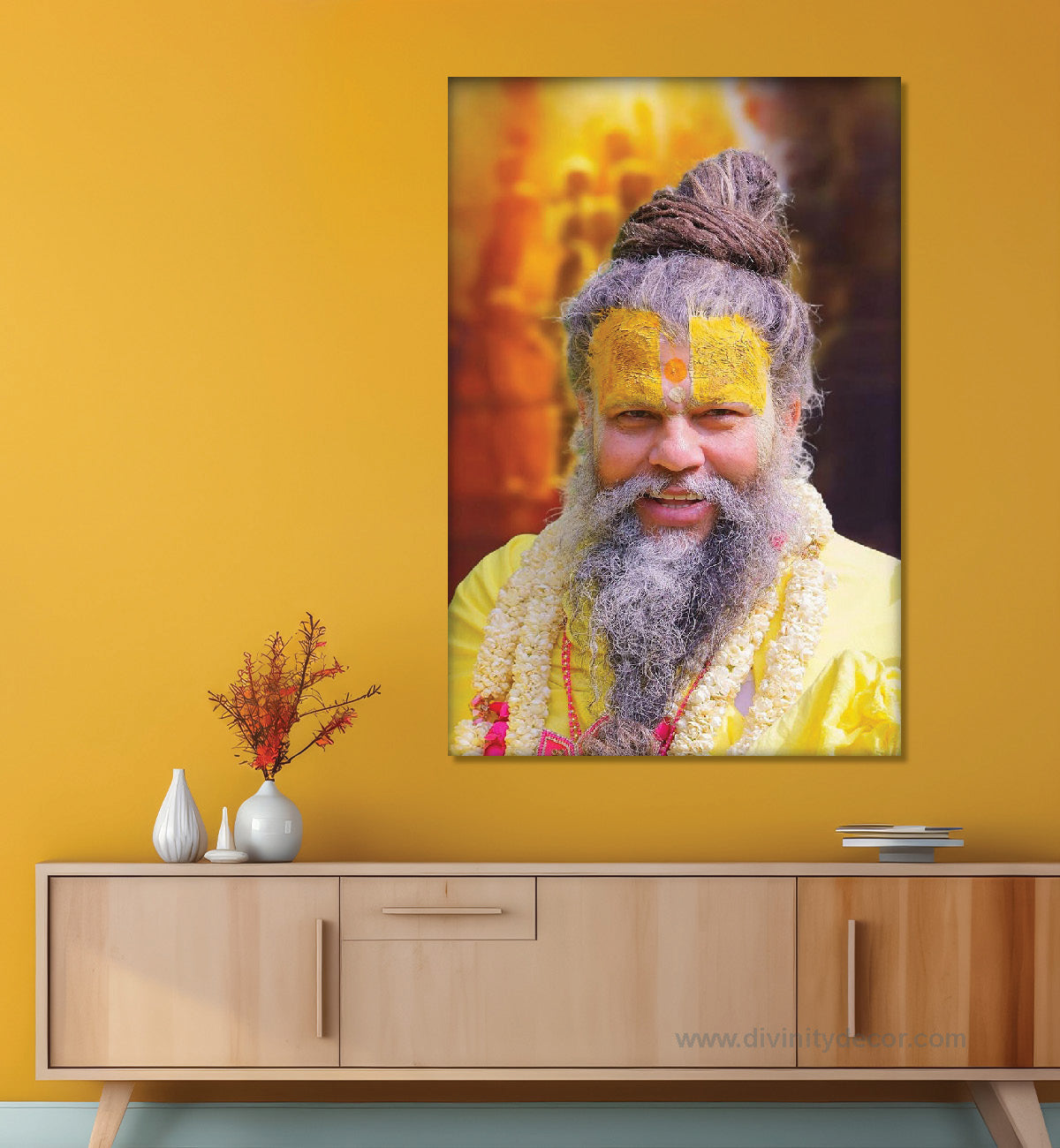 Premanand Ji Sacred Canvas Painting for Home Temple 12
