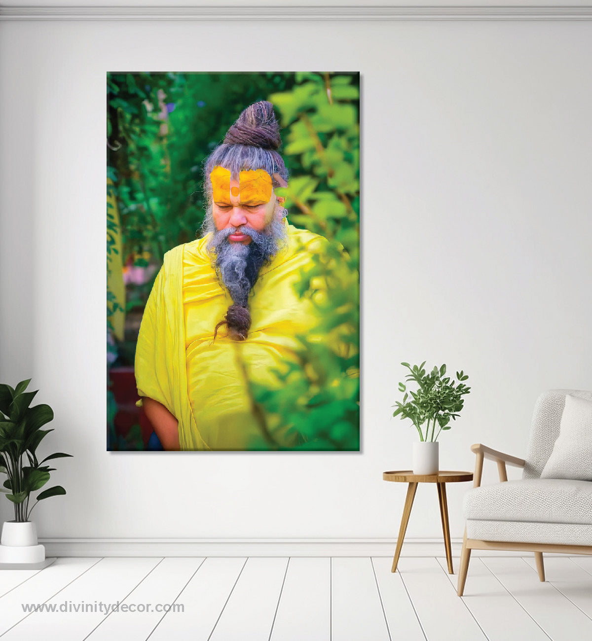 Shree Premanand Maharaj Ji Modern Spiritual Wall Decor 15