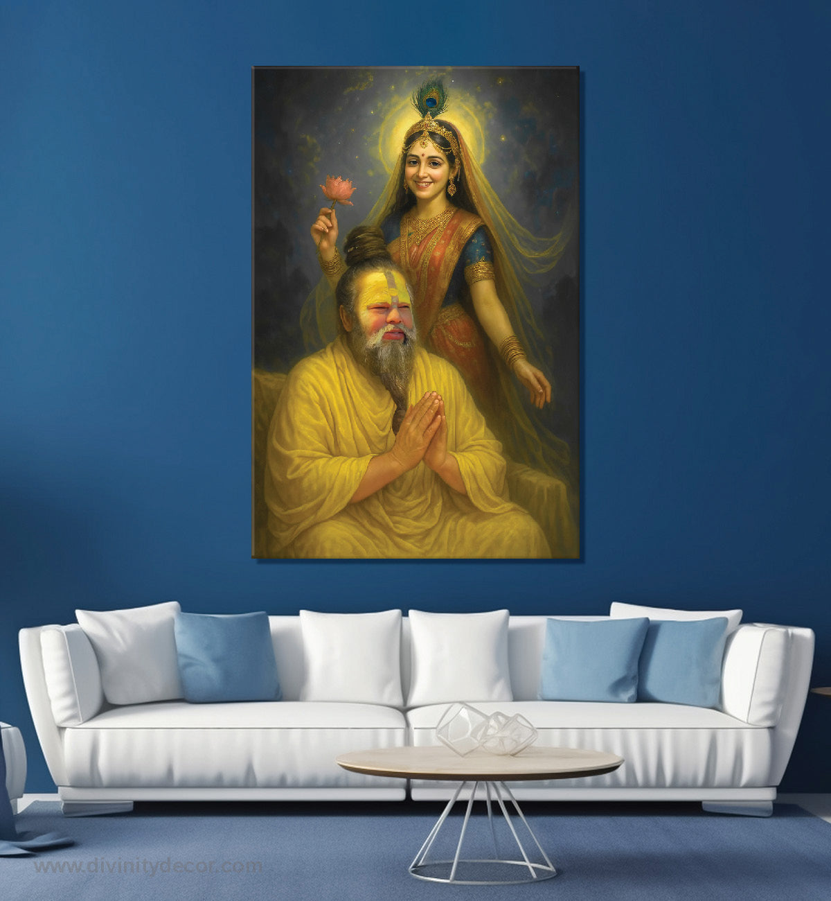 Premanand Ji Bhakti Wall Painting Canvas 16