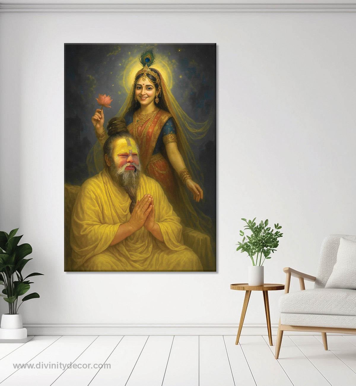 Premanand Ji Bhakti Wall Painting Canvas 16