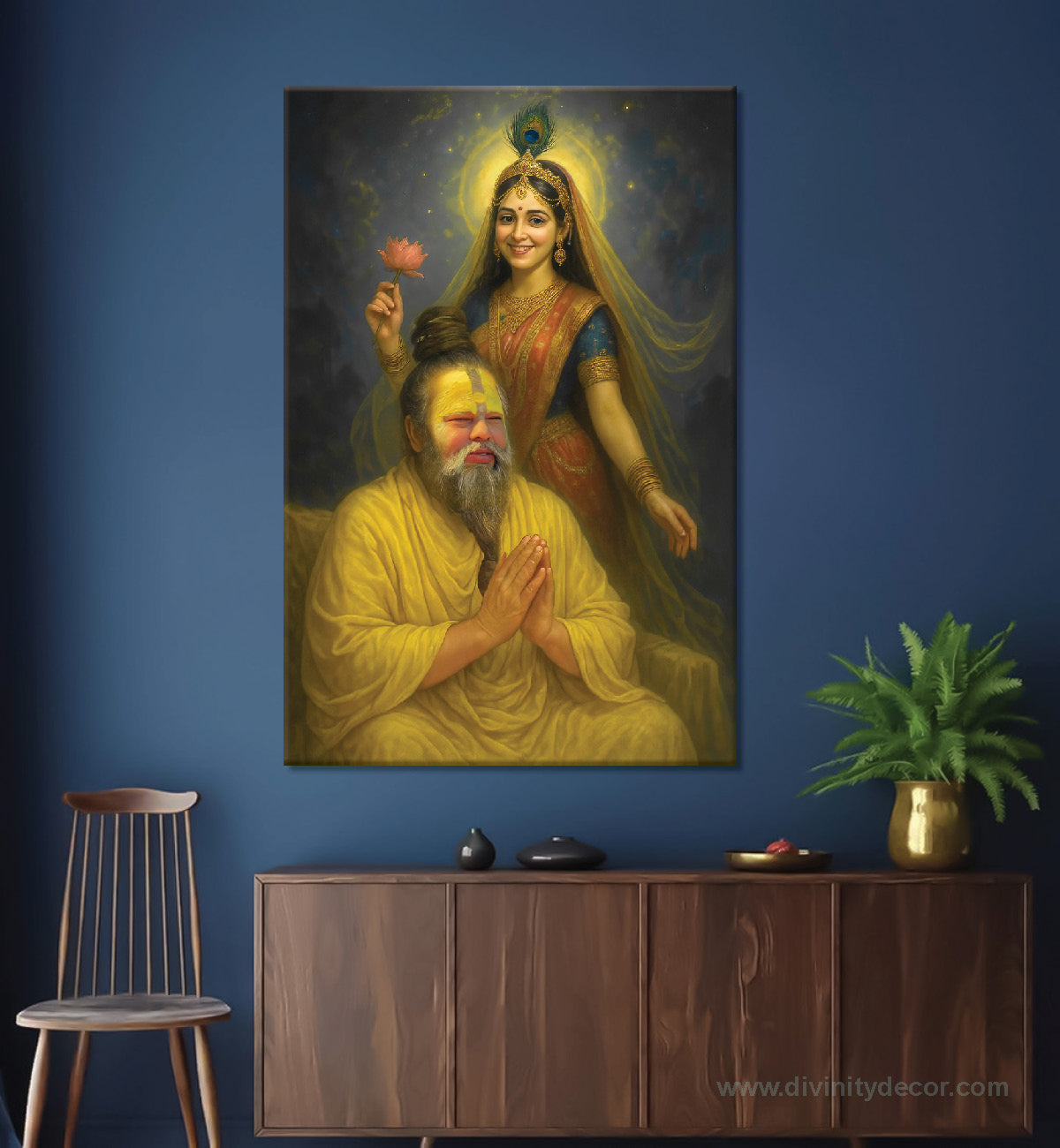 Premanand Ji Bhakti Wall Painting Canvas 16
