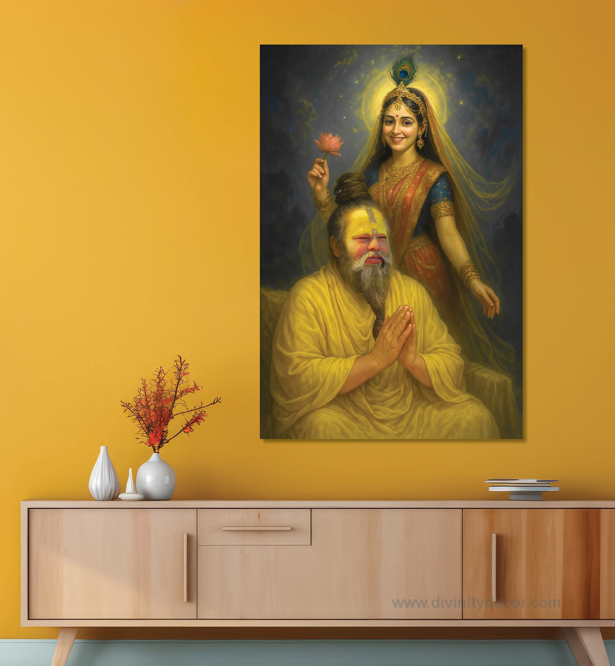 Premanand Ji Bhakti Wall Painting Canvas 16