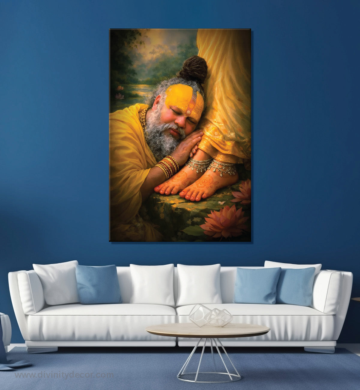 Shree Premanand Maharaj Ji Elegant Canvas Artwork 17