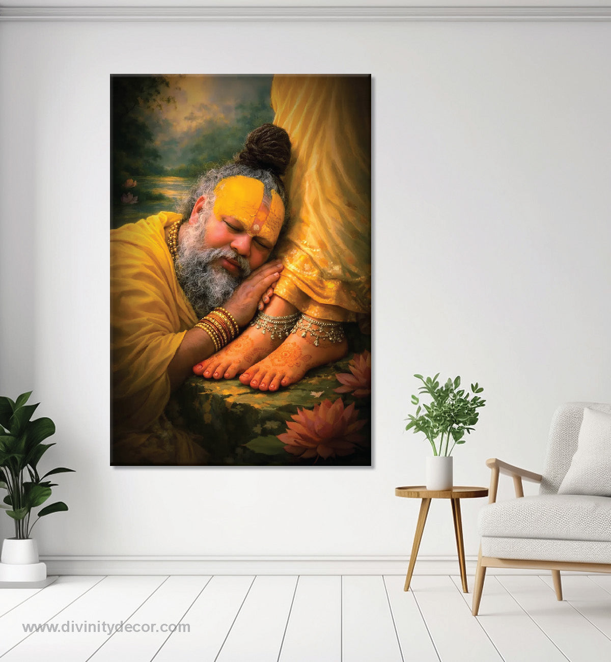 Shree Premanand Maharaj Ji Elegant Canvas Artwork 17