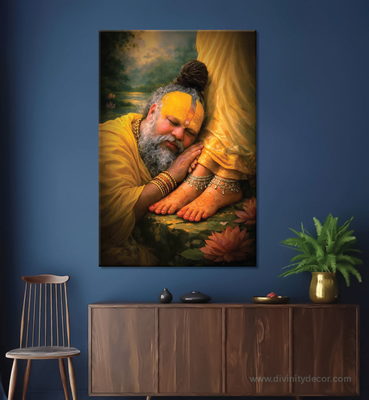 Shree Premanand Maharaj Ji Elegant Canvas Artwork 17