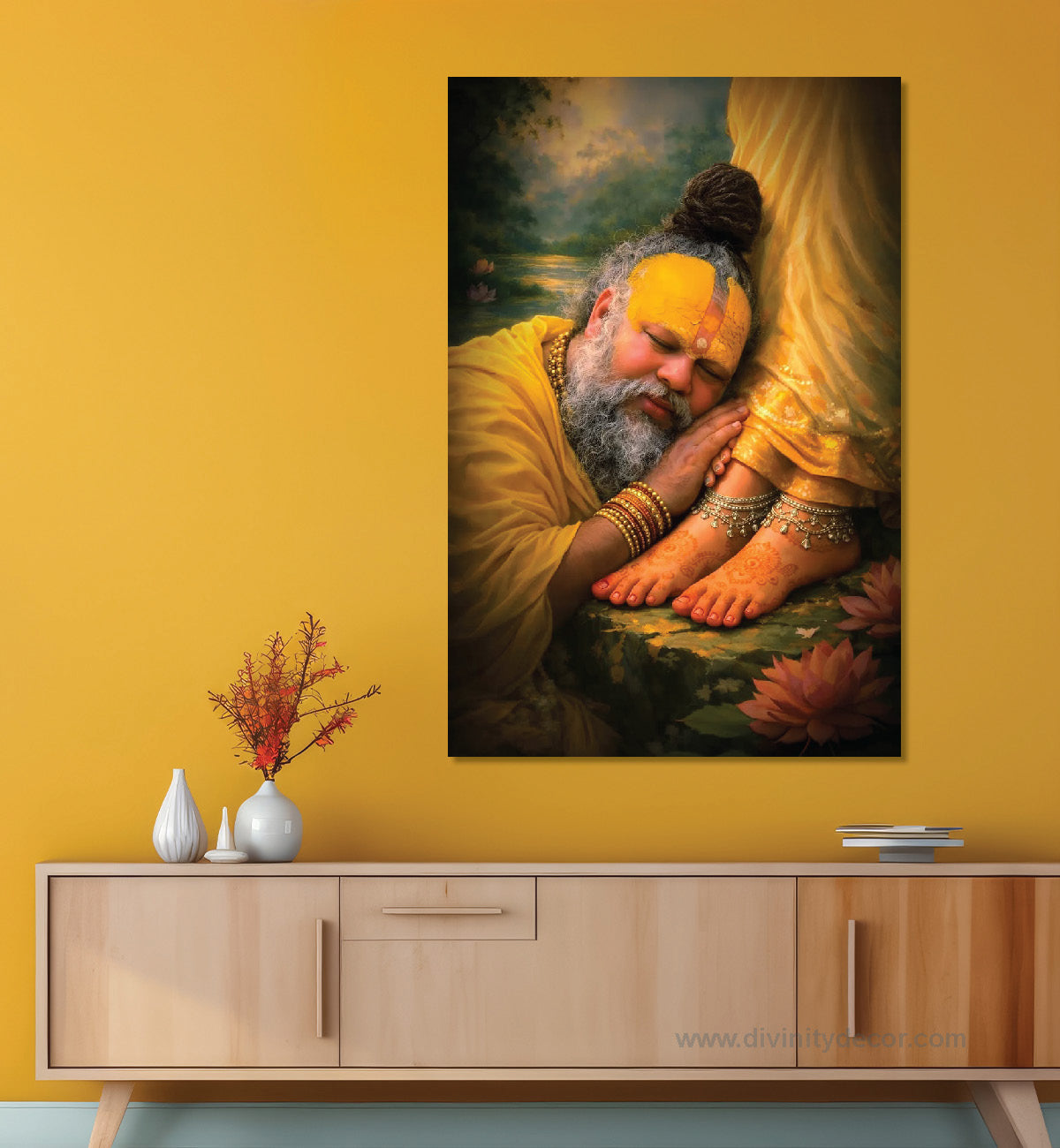 Shree Premanand Maharaj Ji Elegant Canvas Artwork 17