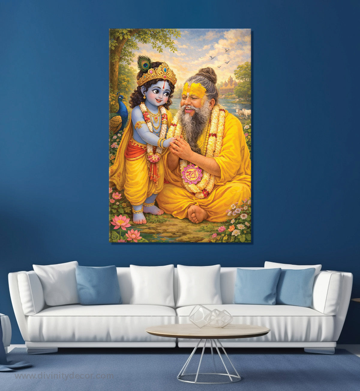 Premanand Ji Premium Religious Canvas Print 20