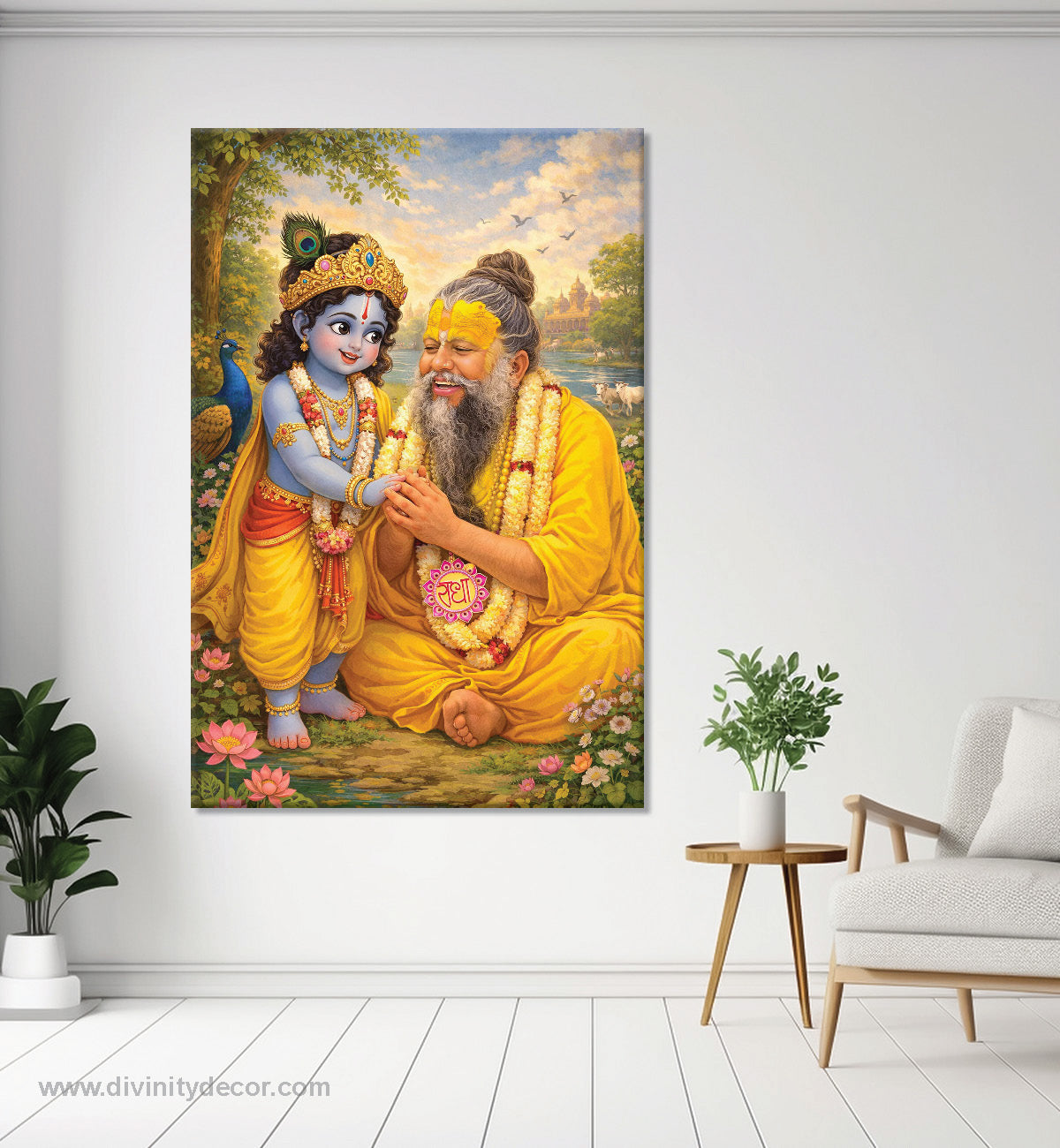 Premanand Ji Premium Religious Canvas Print 20