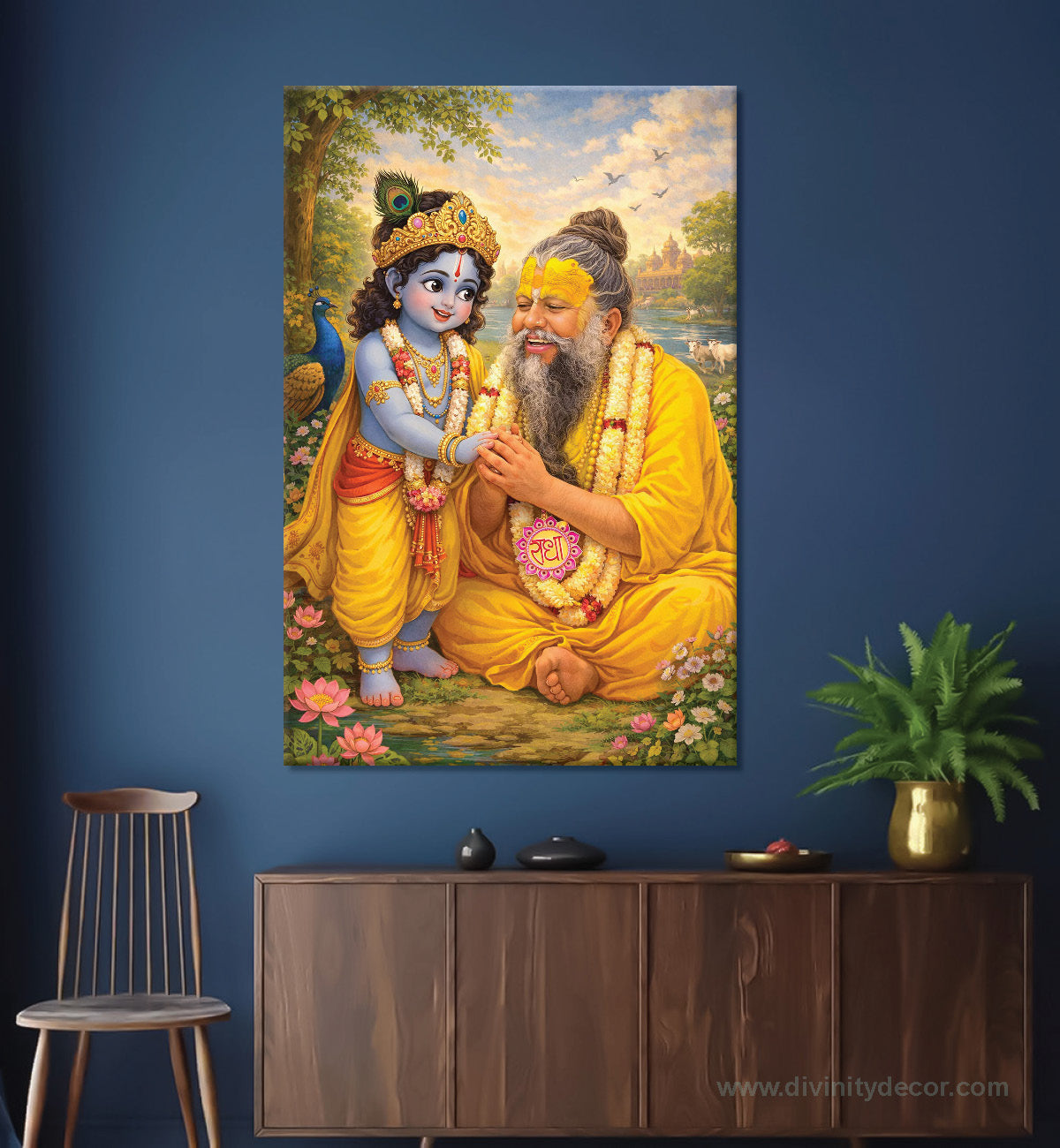 Premanand Ji Premium Religious Canvas Print 20