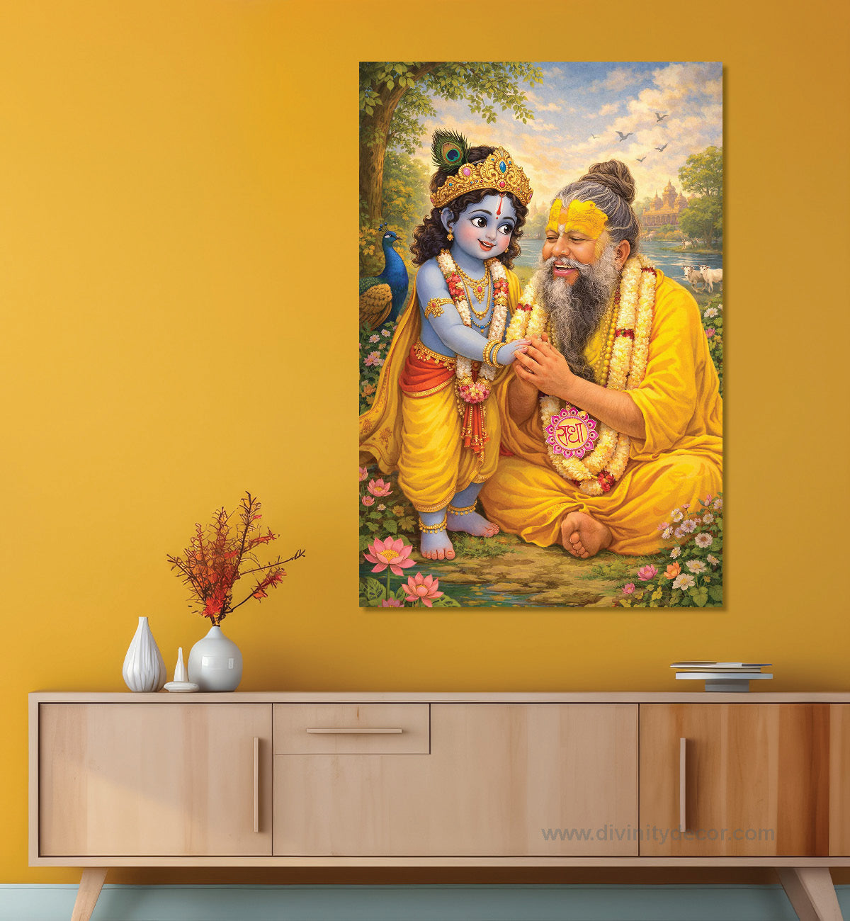 Premanand Ji Premium Religious Canvas Print 20