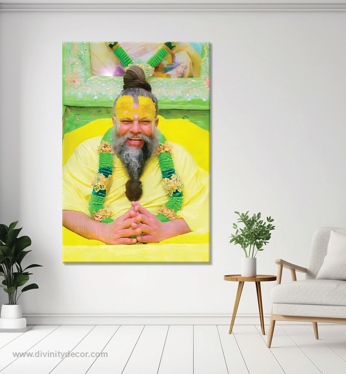 Premanand Ji Divine Canvas Wall Frame 22