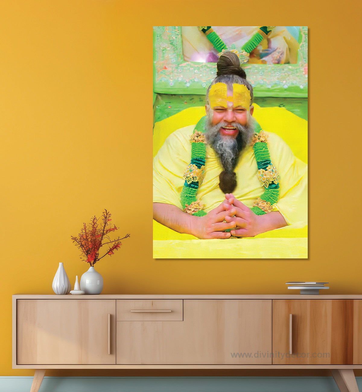 Premanand Ji Divine Canvas Wall Frame 22