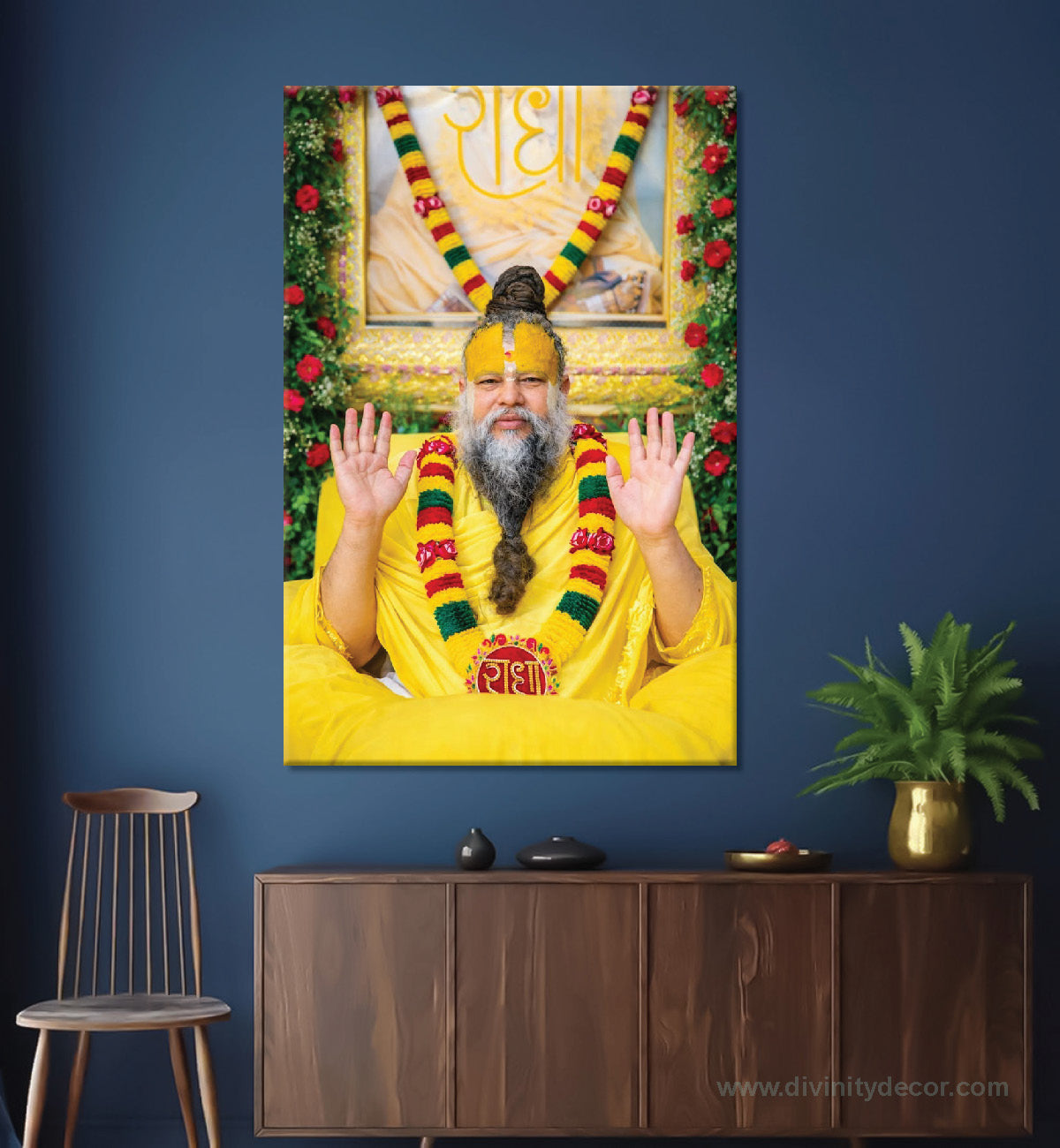 Shree Premanand Maharaj Ji Inspirational Wall Painting 23