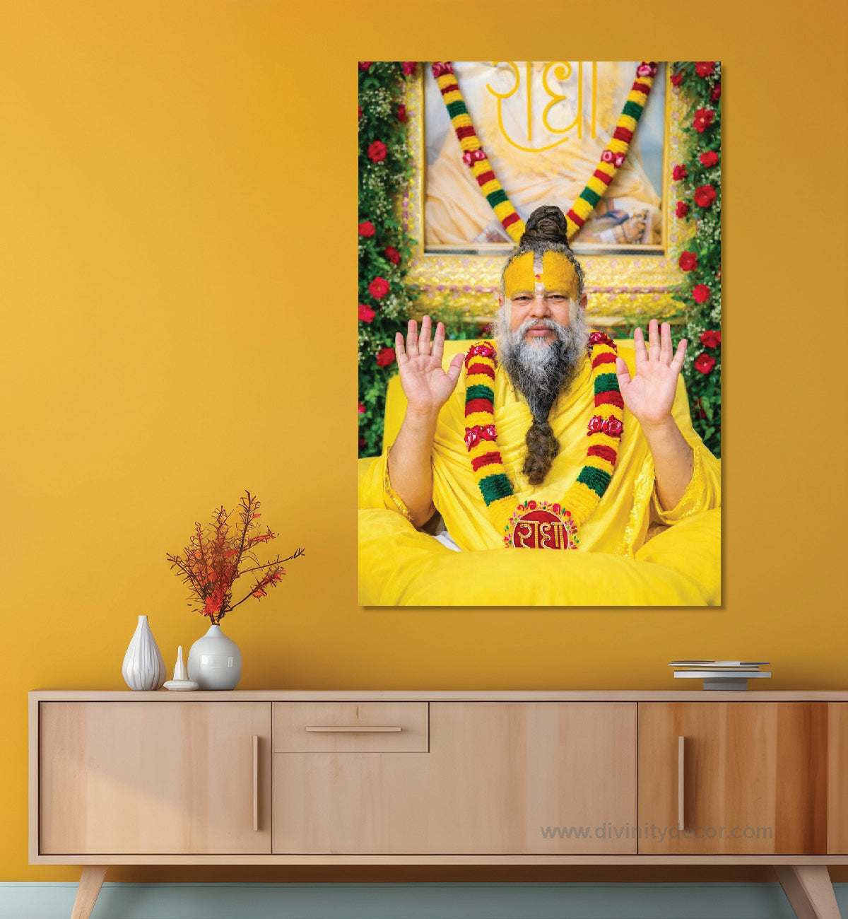 Shree Premanand Maharaj Ji Inspirational Wall Painting 23