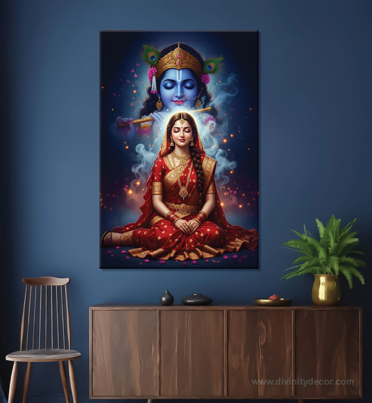Radha Rani Divine Canvas Wall Art for Decor - 1