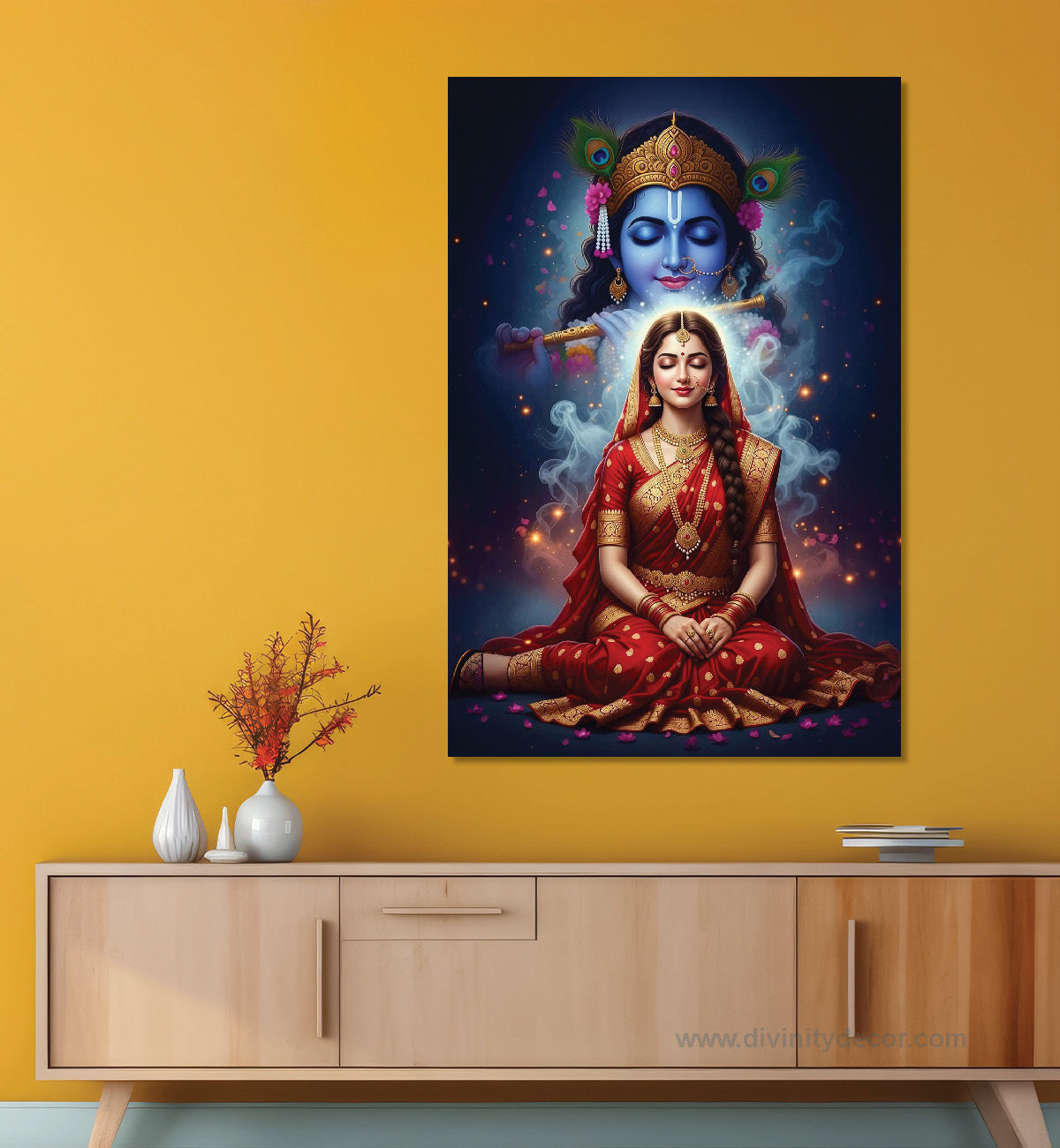 Radha Rani Divine Canvas Wall Art for Decor - 1