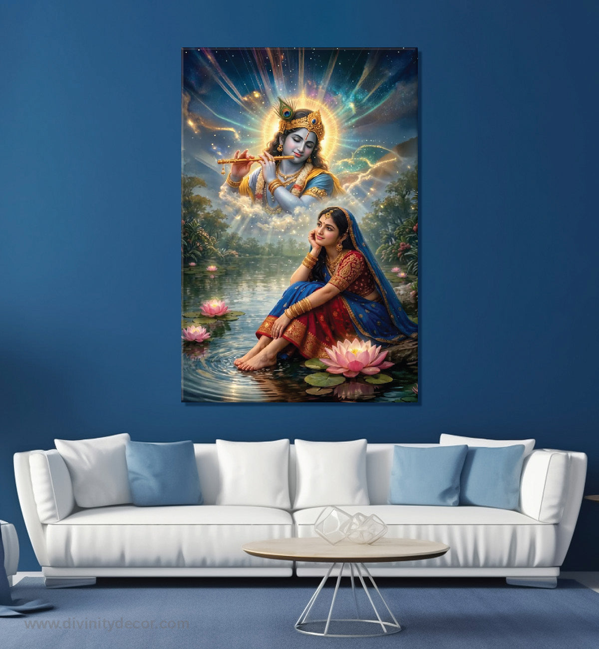 Shri Radha Rani Canvas Wall Art – Premium Spiritual Home Decor 4