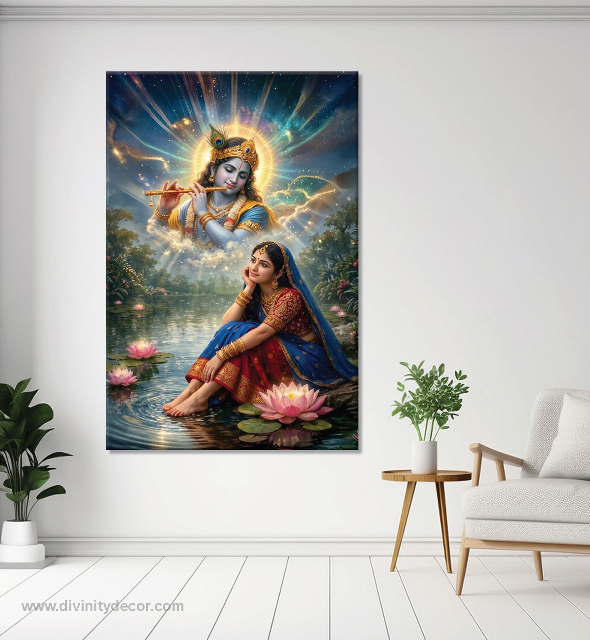 Shri Radha Rani Canvas Wall Art – Premium Spiritual Home Decor 4