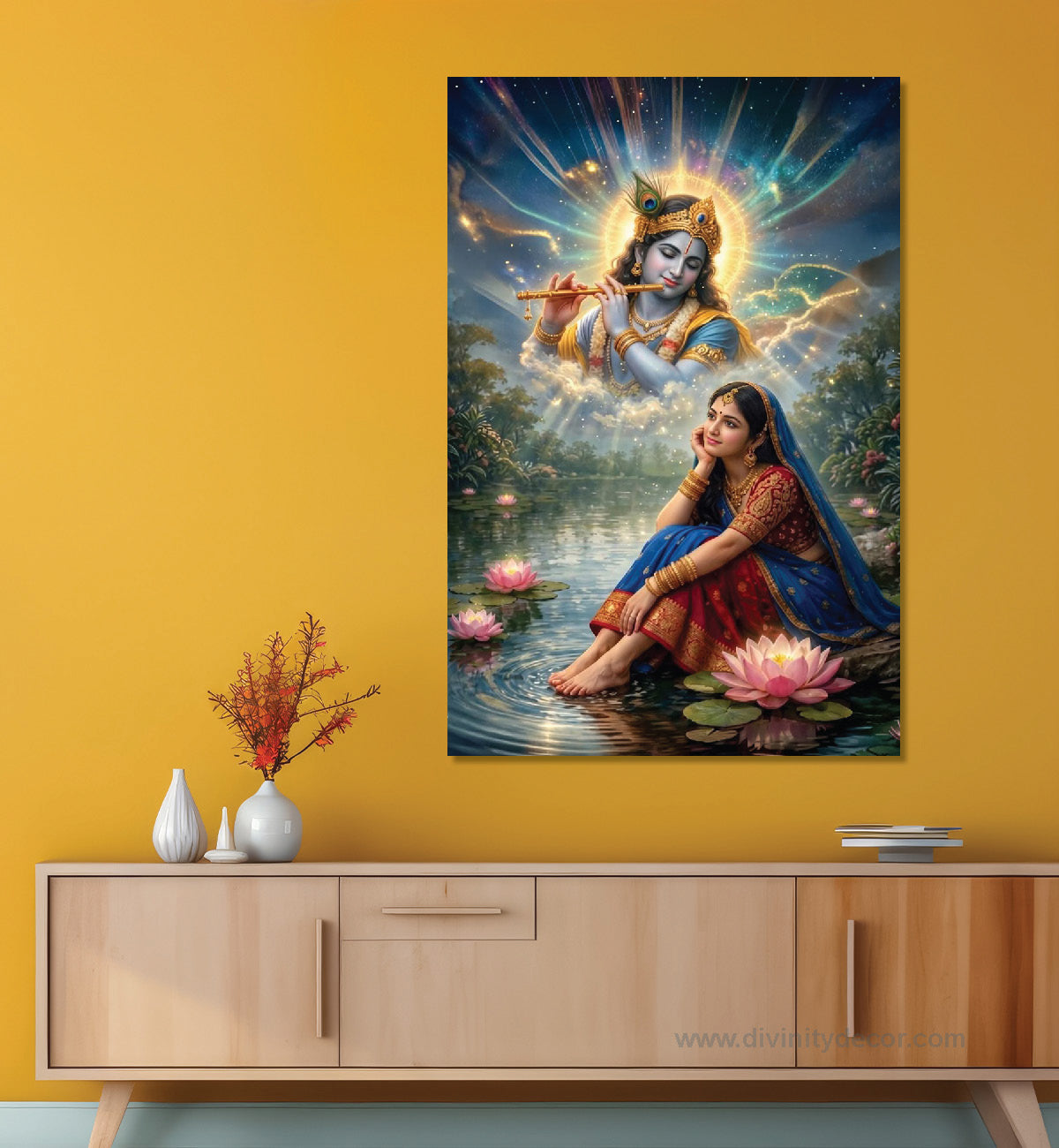 Shri Radha Rani Canvas Wall Art – Premium Spiritual Home Decor 4
