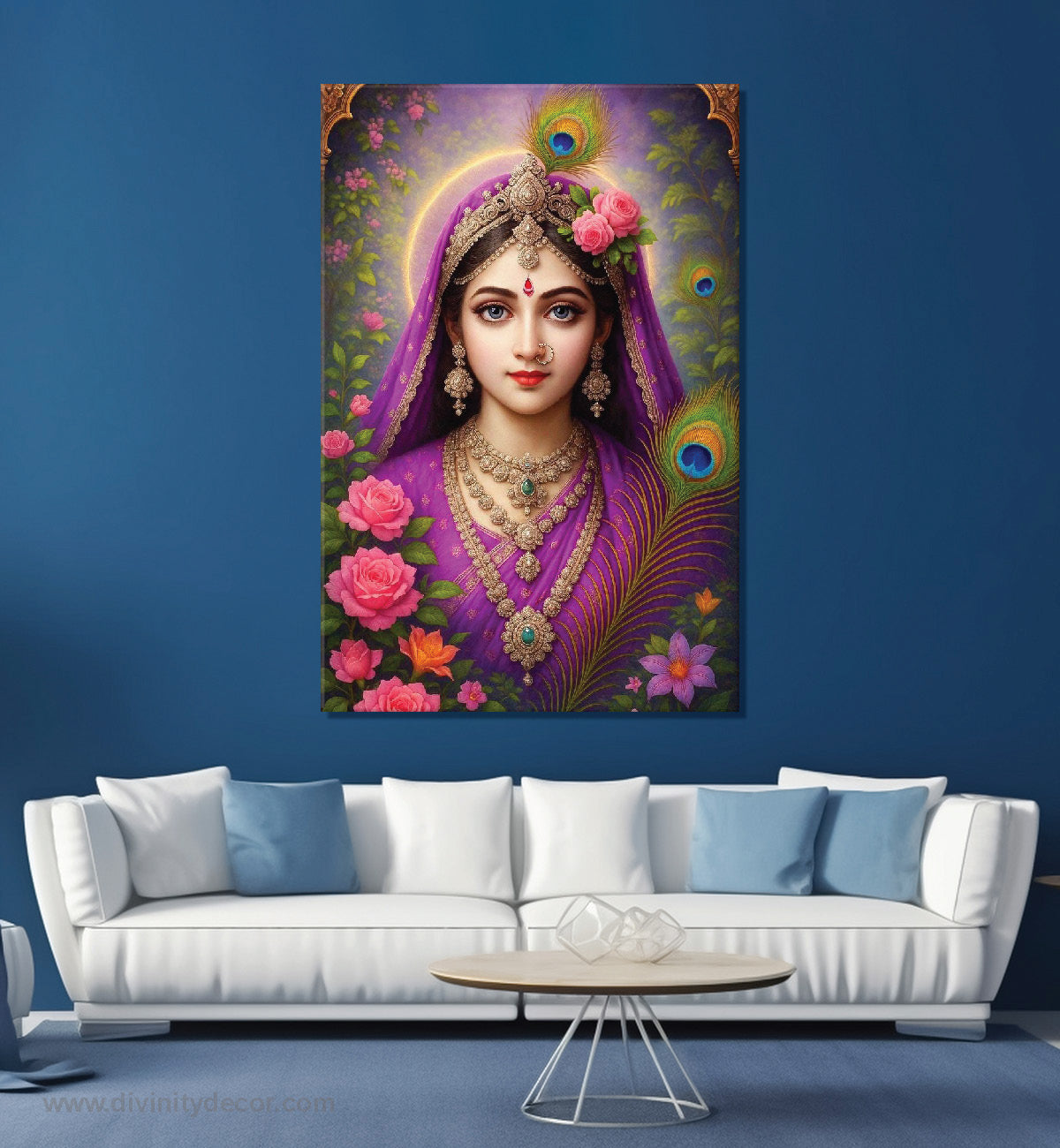 Radha Rani Divine Beauty Canvas Painting – भक्तिरस Wall Decor 5