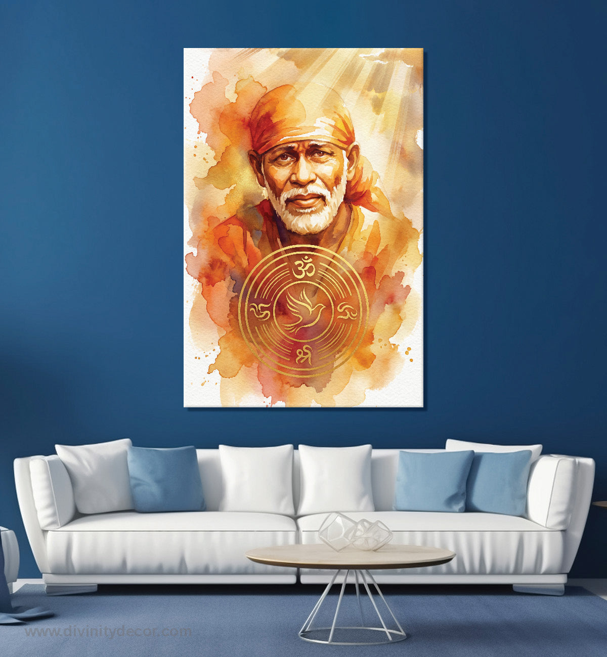 Shirdi Sai Baba Spiritual Wall Art Canvas Print 2