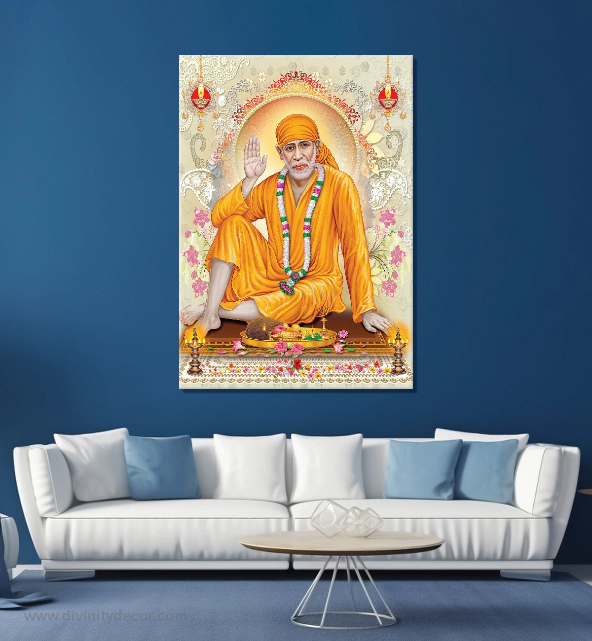 Sai Baba Premium Devotional Canvas Artwork 4