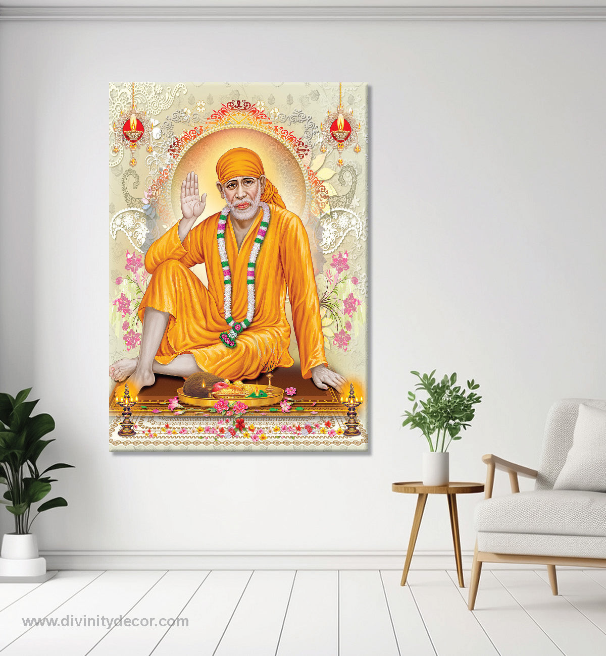 Sai Baba Premium Devotional Canvas Artwork 4