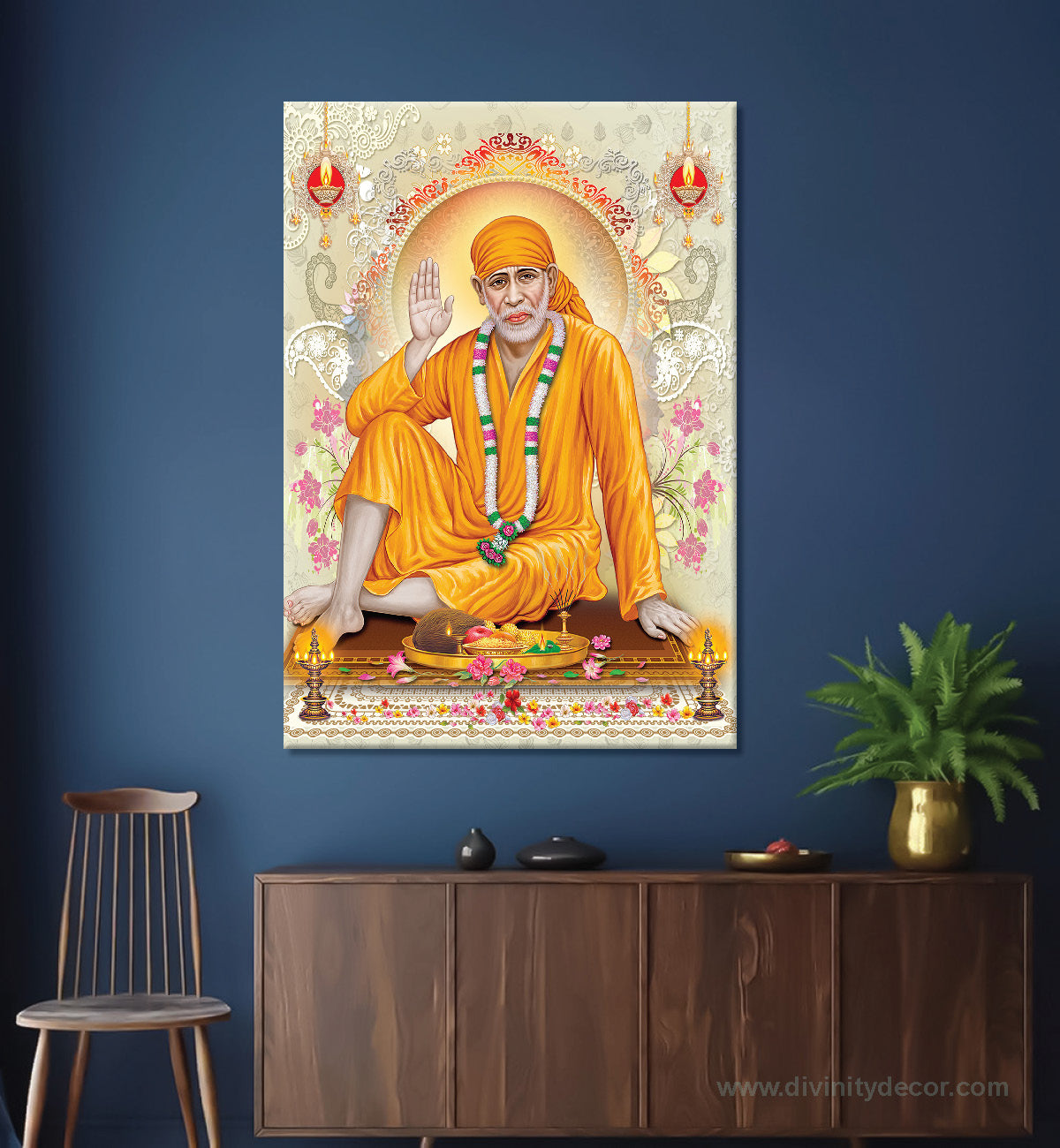 Sai Baba Premium Devotional Canvas Artwork 4