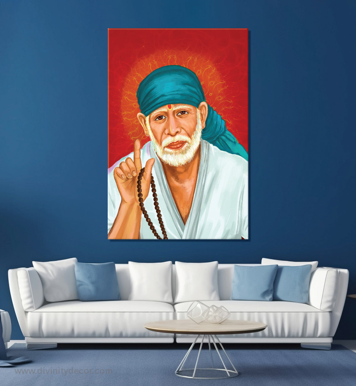 Sai Baba Blessings Canvas Painting for Living Room 6