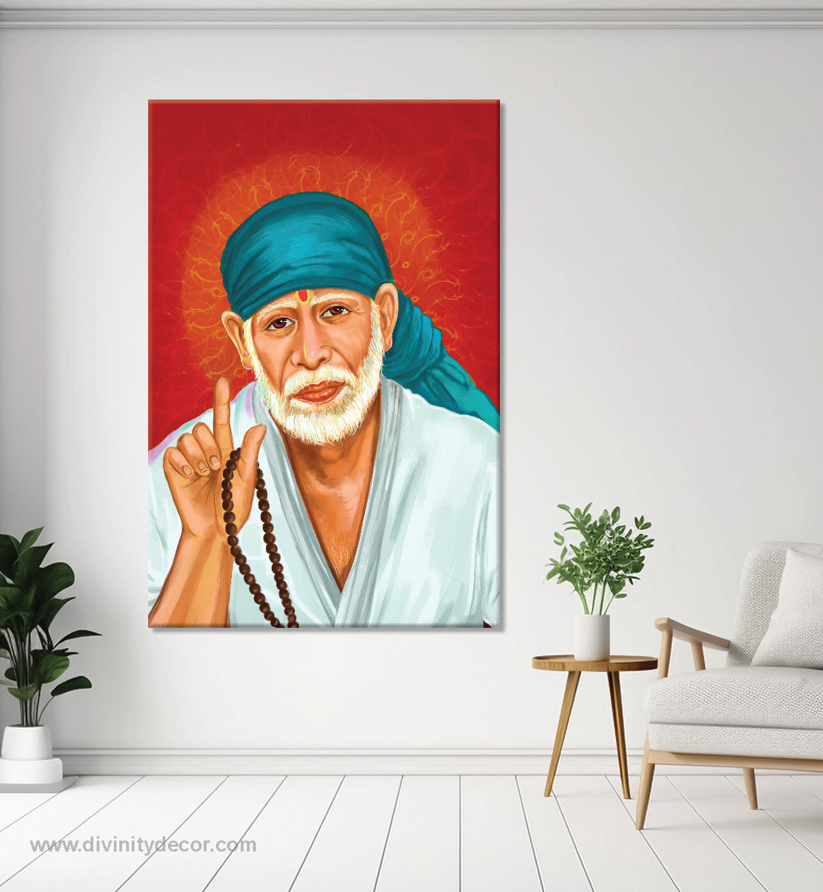 Sai Baba Blessings Canvas Painting for Living Room 6