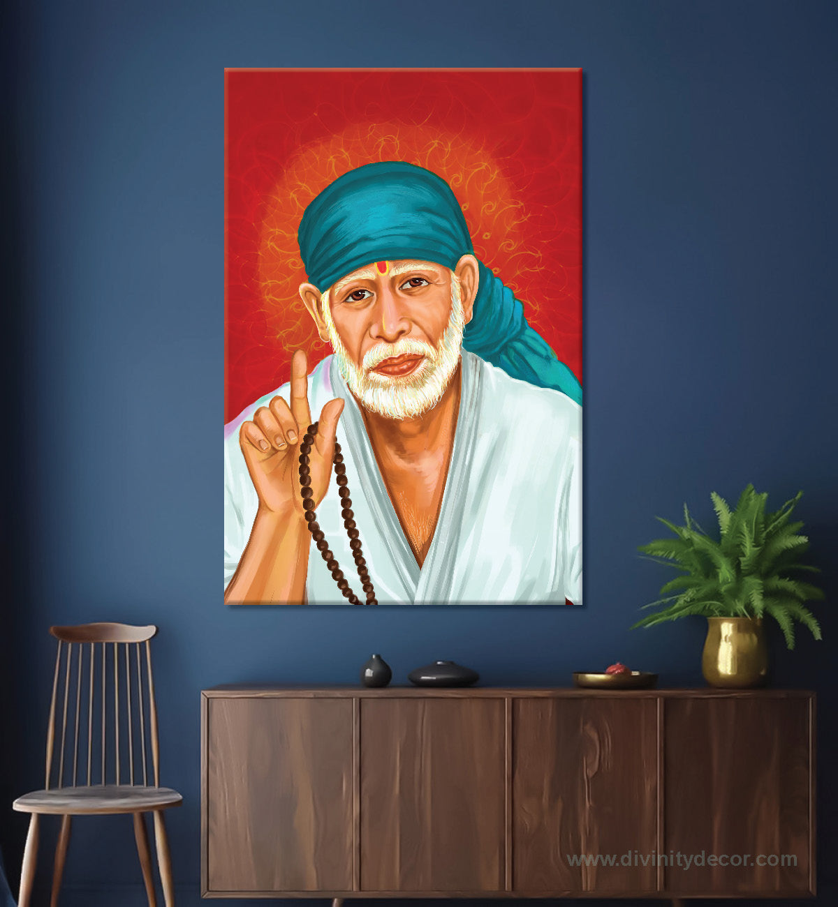 Sai Baba Blessings Canvas Painting for Living Room 6