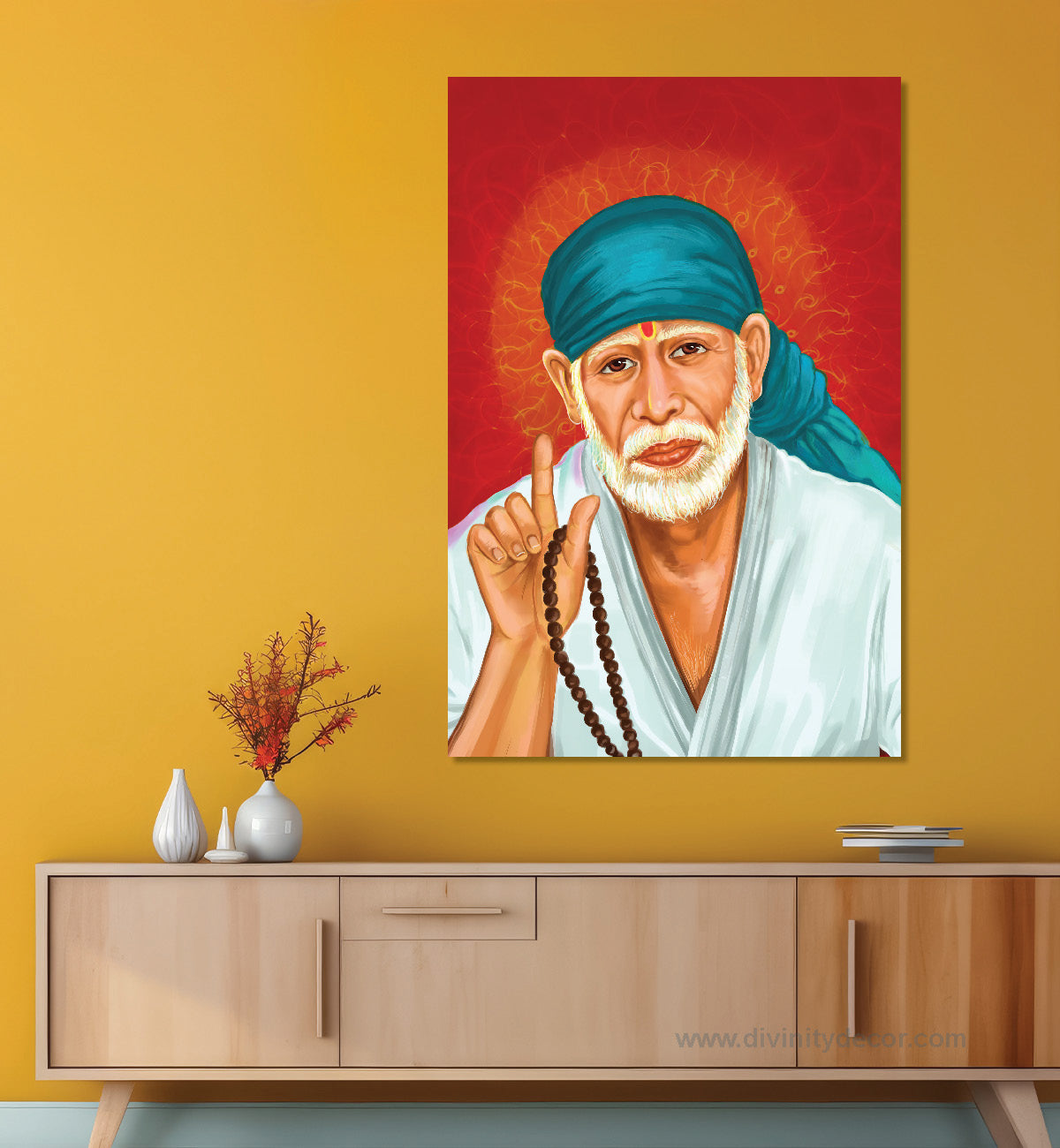 Sai Baba Blessings Canvas Painting for Living Room 6
