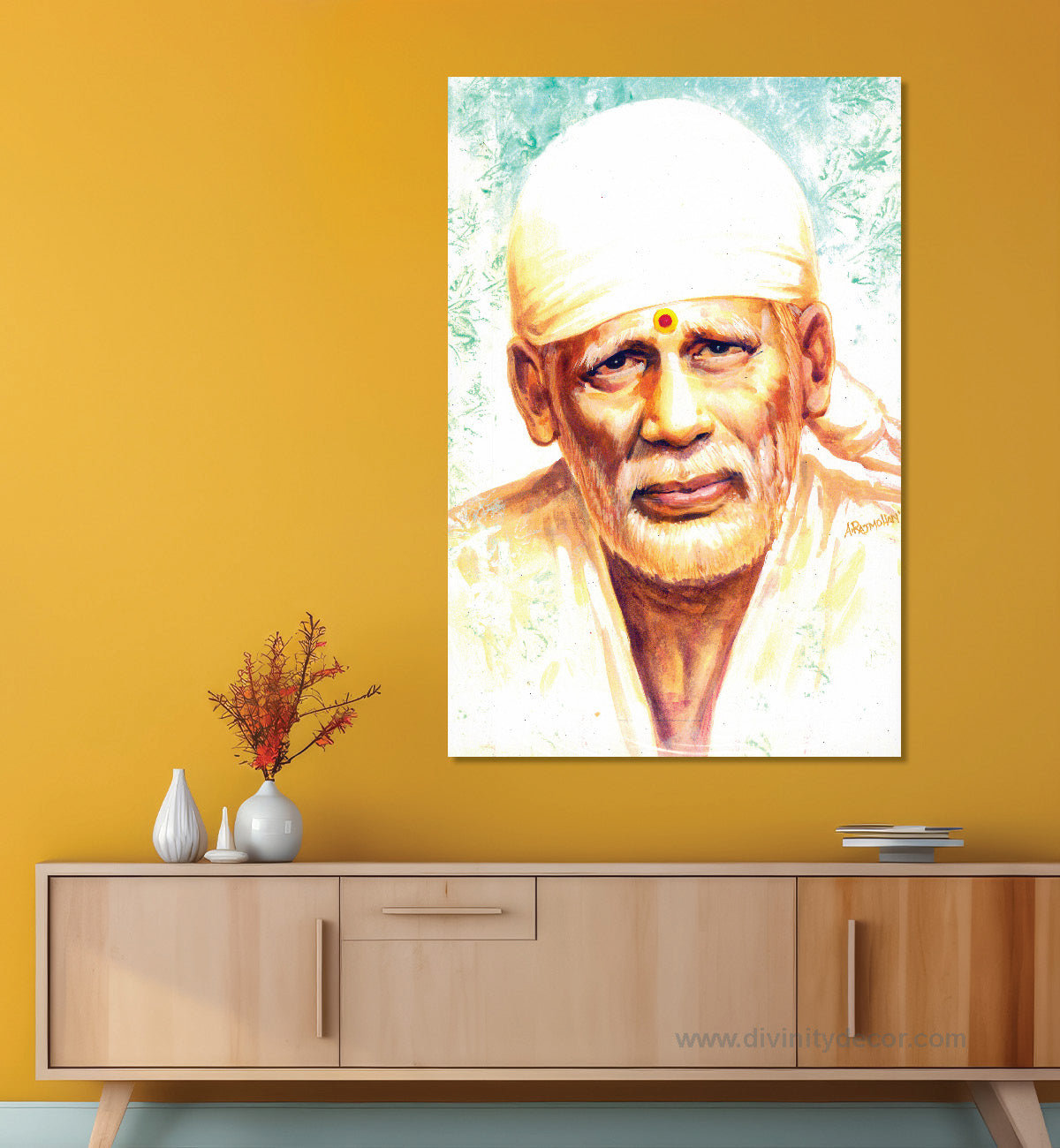 Sai Baba Sacred Wall Art for Home Temple 7