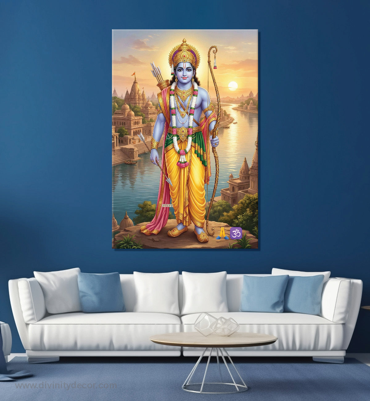 Lord Ram Canvas Painting – Maryada Purushottam Wall Art 1