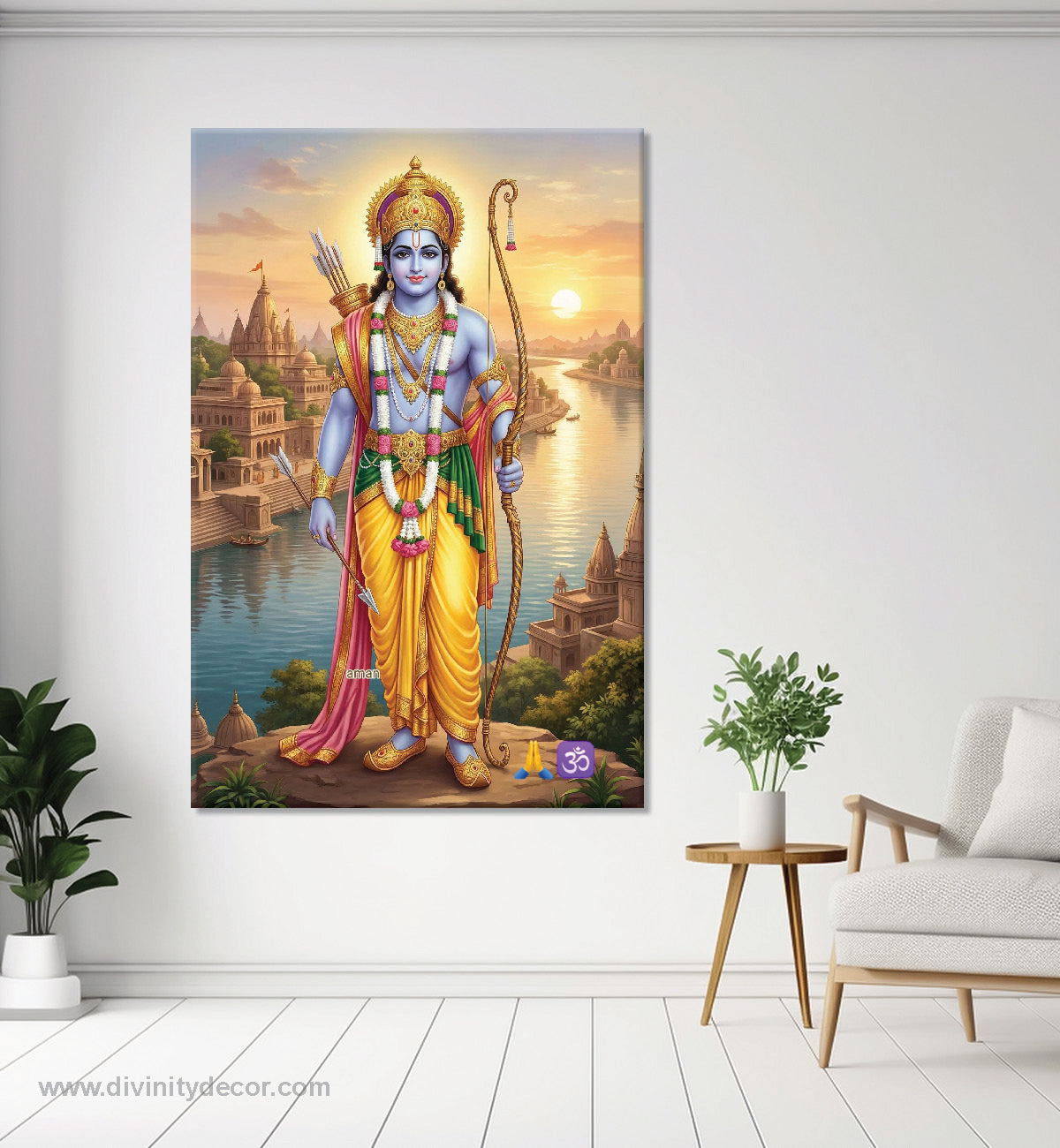 Lord Ram Canvas Painting – Maryada Purushottam Wall Art 1