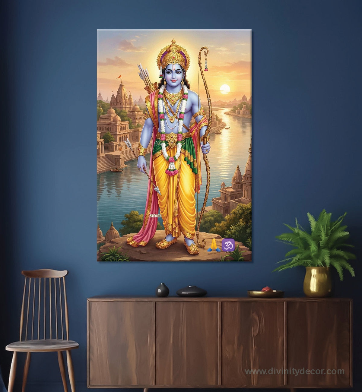 Lord Ram Canvas Painting – Maryada Purushottam Wall Art 1