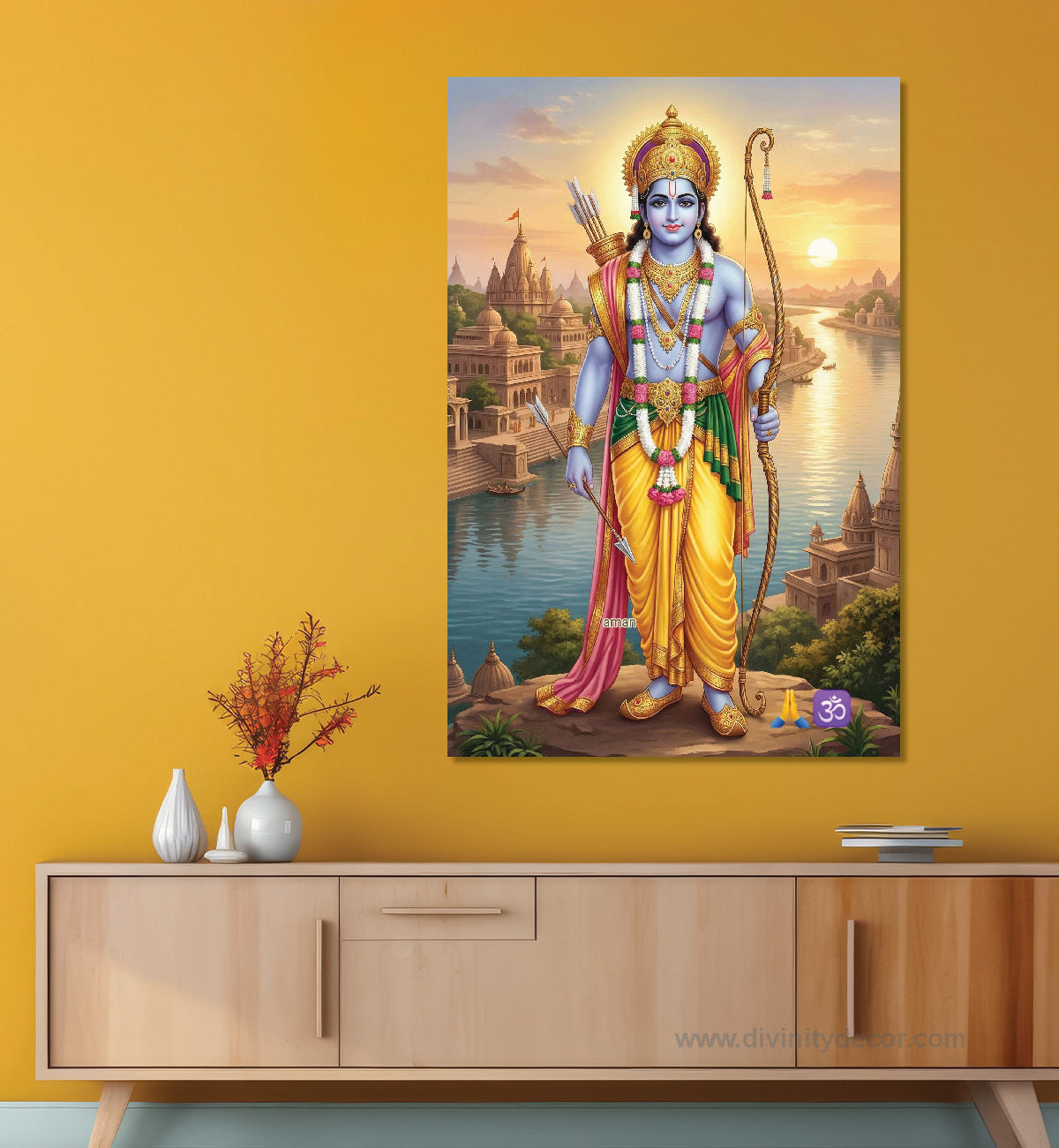 Lord Ram Canvas Painting – Maryada Purushottam Wall Art 1