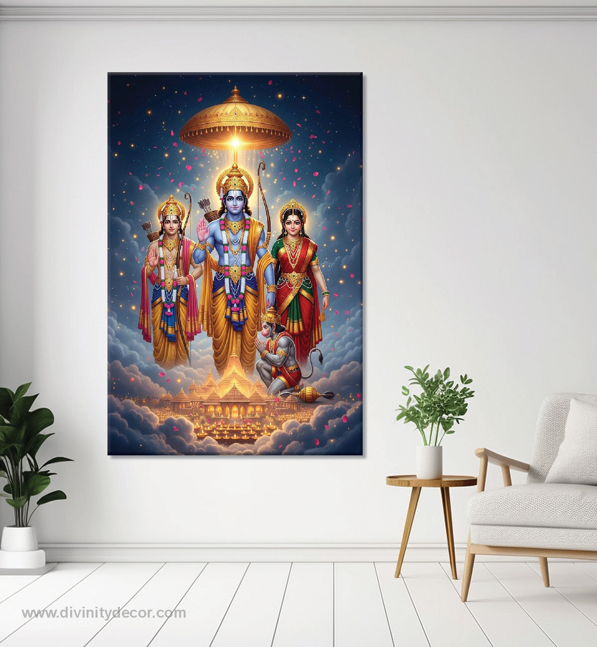 Lord Ram Spiritual Wall Art Canvas Print 2