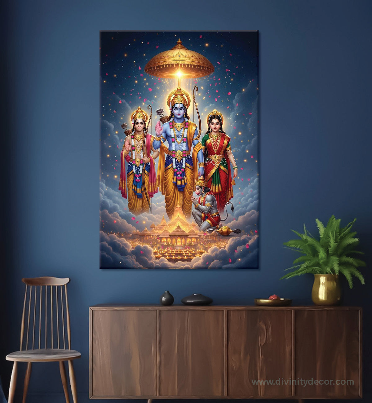 Lord Ram Spiritual Wall Art Canvas Print 2