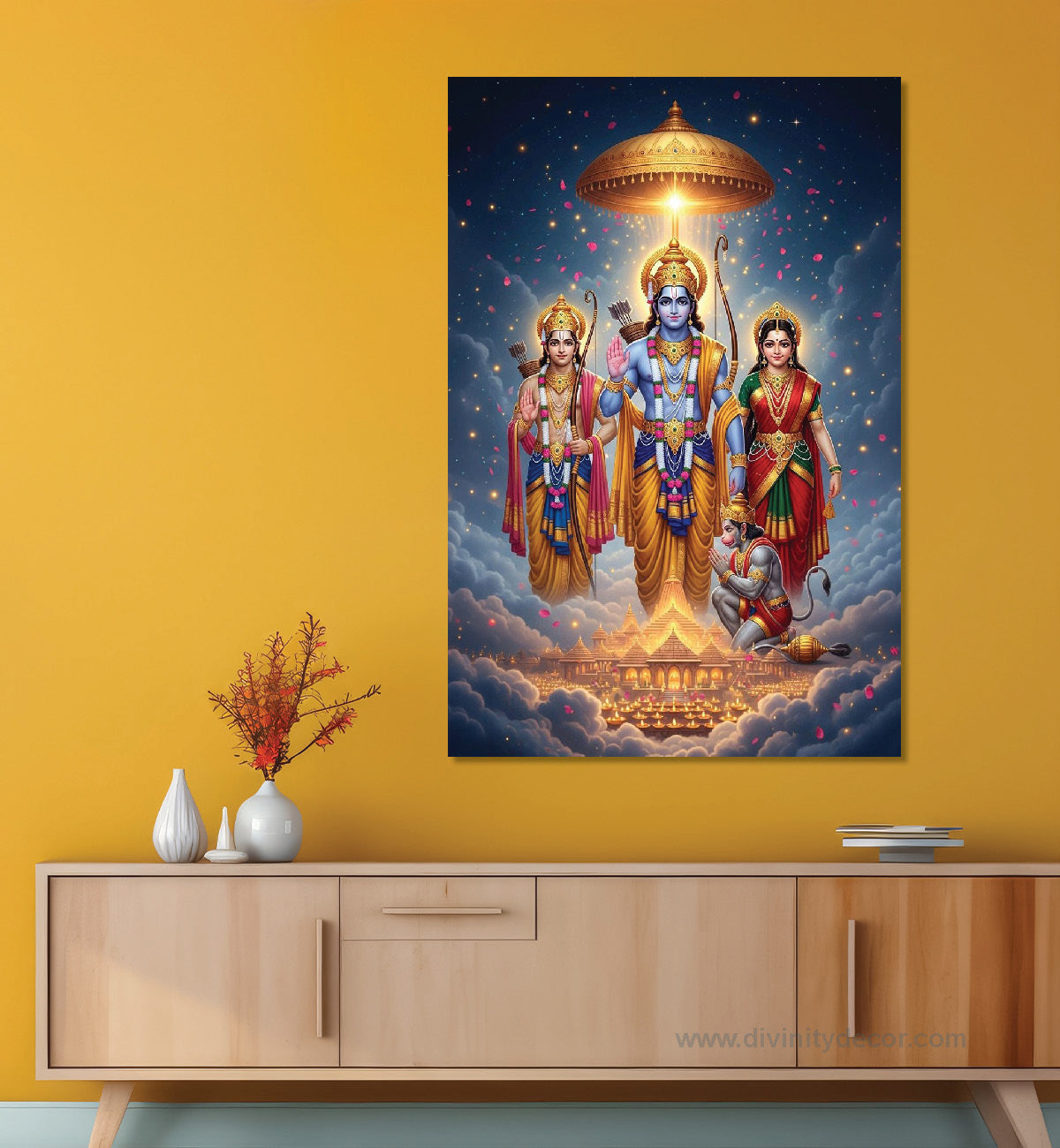 Lord Ram Spiritual Wall Art Canvas Print 2