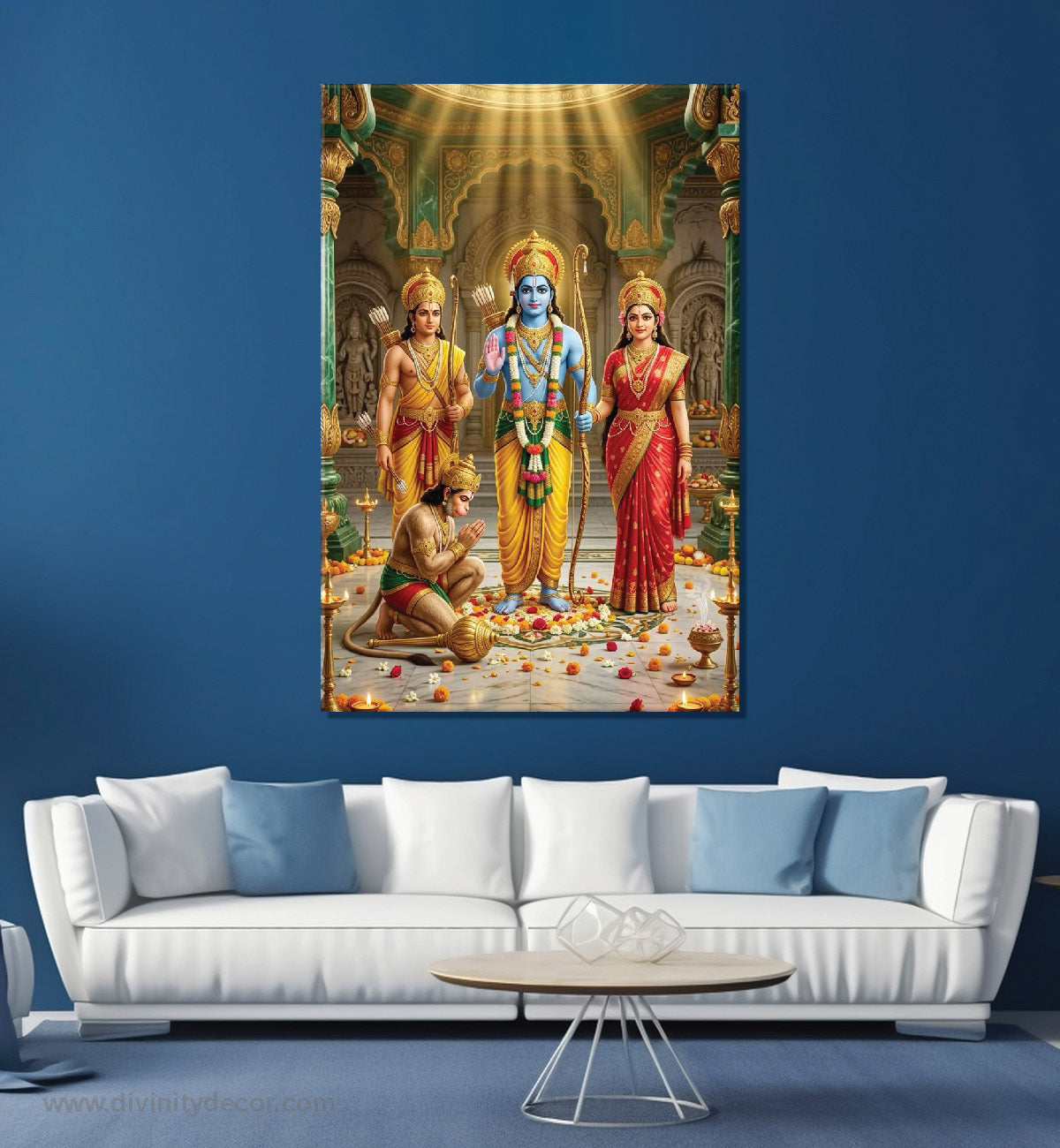 Shree Ram Religious Wall Painting for Temple Decor 3