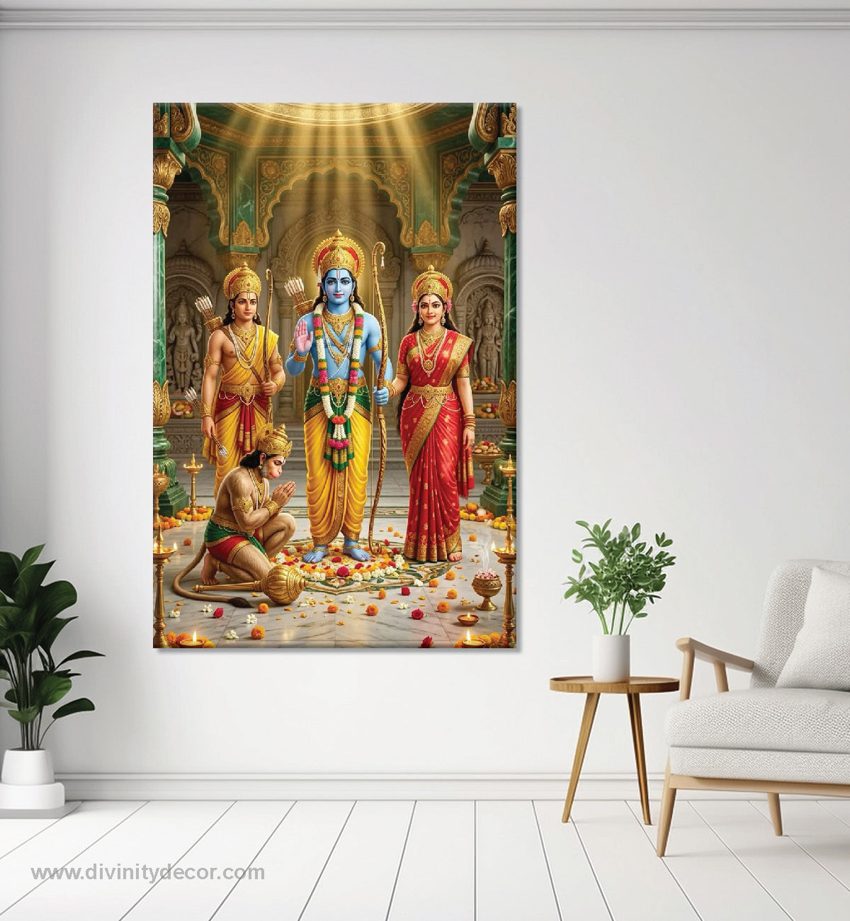 Shree Ram Religious Wall Painting for Temple Decor 3