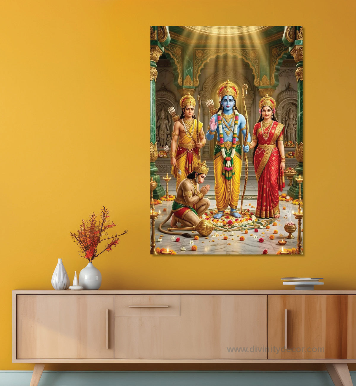 Shree Ram Religious Wall Painting for Temple Decor 3