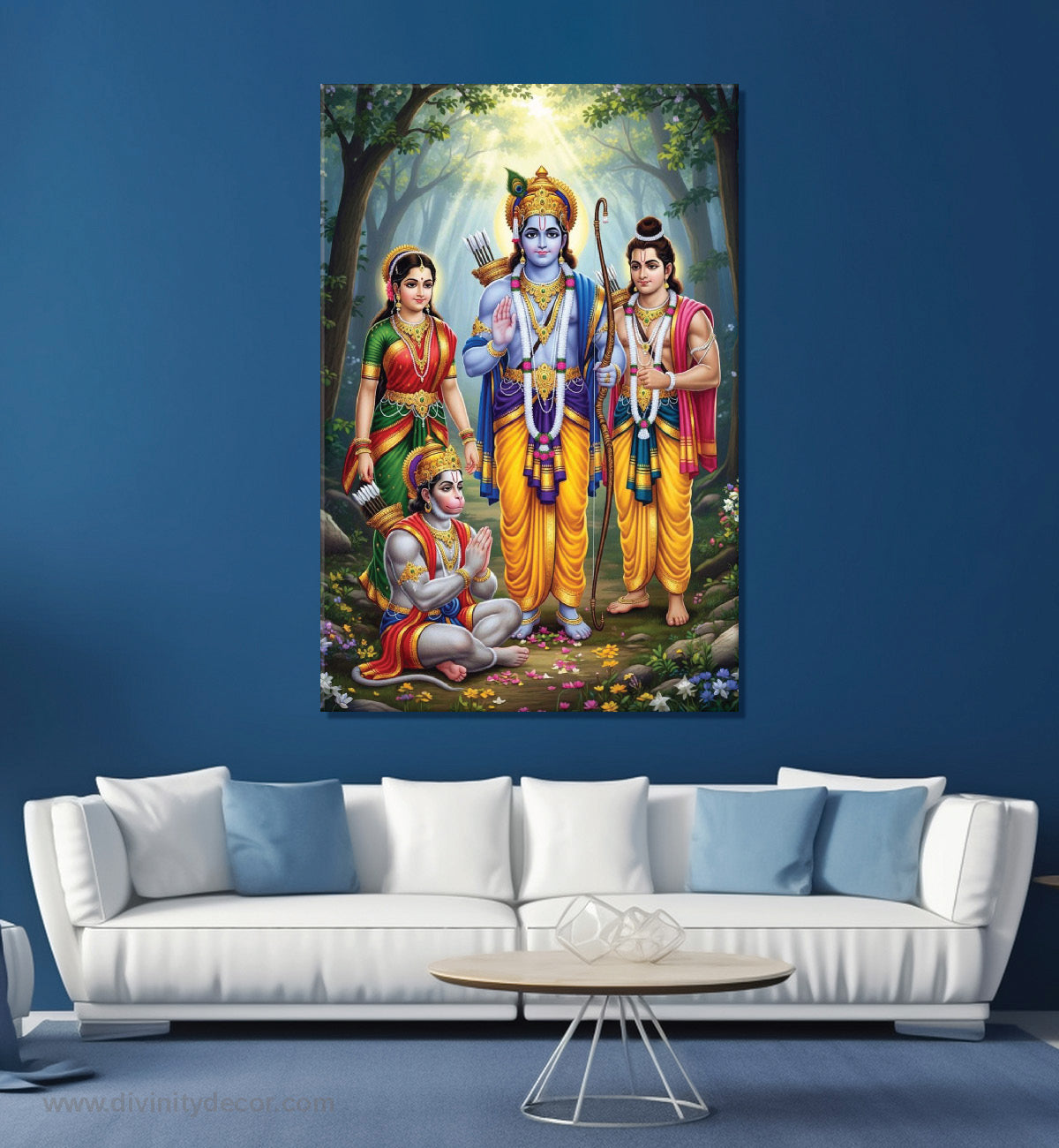 Shree Ram Darbar Canvas Painting for Home 6