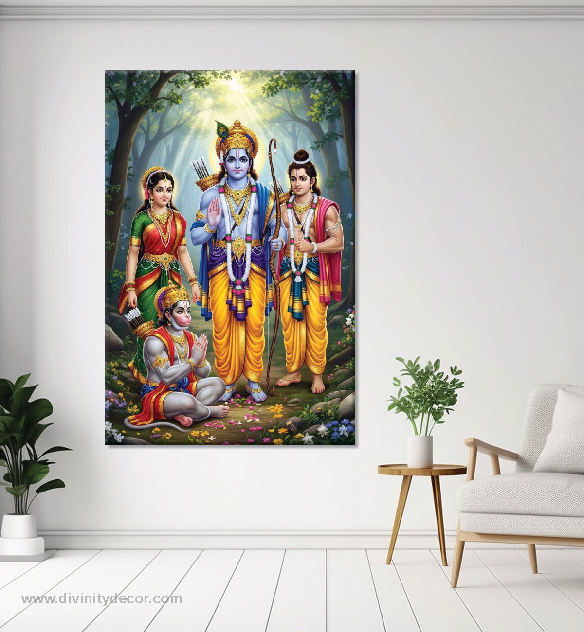 Shree Ram Darbar Canvas Painting for Home 6