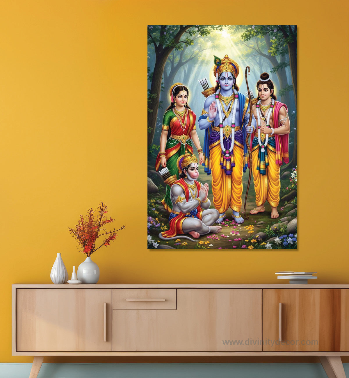 Shree Ram Darbar Canvas Painting for Home 6