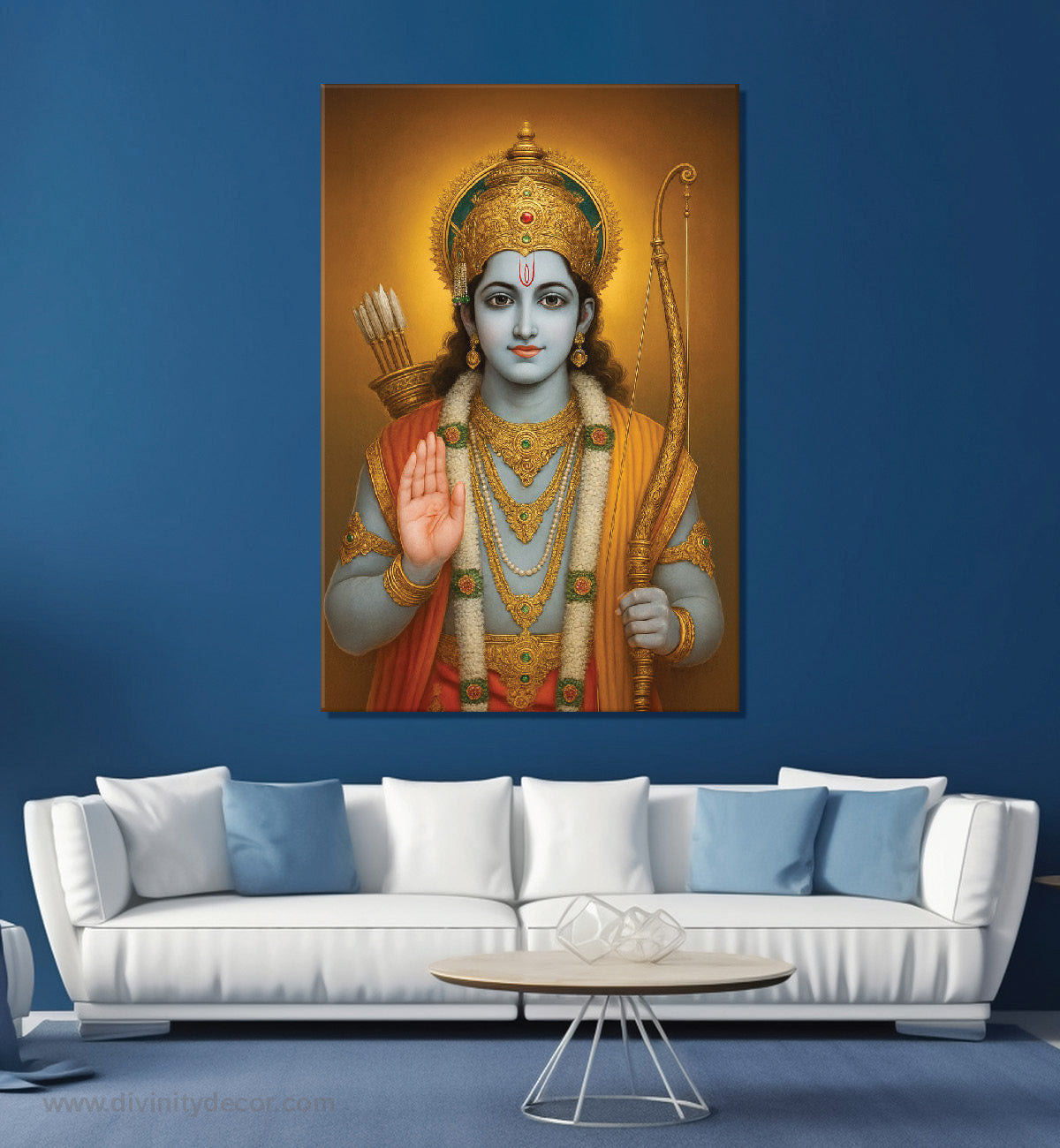 Ram Darbar Premium Canvas Print for Home Temple 13